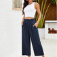 👖 50% OFF NOW! ⏰ Women's High Waisted Wide Leg Linen Capri Pants – Elastic Smock Waist & Breathable Fabric – Flattering fit, effortless style – perfect for warm days 🌸