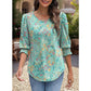 👚 50% OFF NOW! ☀️ Blouses for Women – Dressy Casual 3/4 Length Sleeve Tops with Smocked Cuffs – Flowy, elegant & perfect for work, brunch or summer outings 🌼