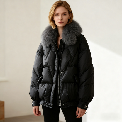 🧥 60% OFF! ❄️ PLUSH COLLAR JACKET - Ultra-Warm Fleece Lining & Water-Resistant Shell, Fashionable Quilted Design for Extreme Cold, Perfect for Winter Adventures 🌨️🛍️