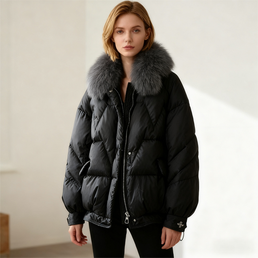 🧥 60% OFF! ❄️ PLUSH COLLAR JACKET - Ultra-Warm Fleece Lining & Water-Resistant Shell, Fashionable Quilted Design for Extreme Cold, Perfect for Winter Adventures 🌨️🛍️