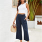 👖 50% OFF NOW! ⏰ Women's High Waisted Wide Leg Linen Capri Pants – Elastic Smock Waist & Breathable Fabric – Flattering fit, effortless style – perfect for warm days 🌸
