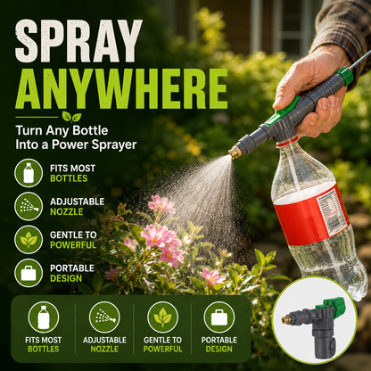 🌿 50% OFF NOW! 💧 Manual Drink Bottle Sprayer – Adjustable nozzle, fits standard bottles – Perfect for plant watering, fertilizing & pest control 🌱