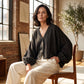 👕 50% OFF NOW! ☀️ Women's Lightweight Sun Protection Shirt – Deep V-neck, lantern sleeves & sheer layer – Breathable, stylish & perfect for summer layering 🌿