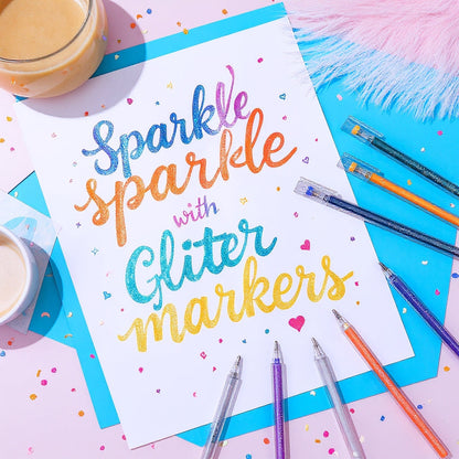 🖍️ 50% OFF NOW! ✨ Glitter Gel Pen Set – Vibrant Sparkling Colors, Smooth Writing & Perfect for Journals, Planners and Crafts 🎨