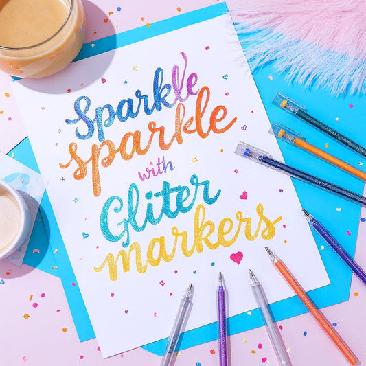 🖍️ 50% OFF NOW! ✨ Glitter Gel Pen Set – Vibrant Sparkling Colors, Smooth Writing & Perfect for Journals, Planners and Crafts 🎨
