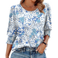 👚 50% OFF NOW! ☀️ Blouses for Women – Dressy Casual 3/4 Length Sleeve Tops with Smocked Cuffs – Flowy, elegant & perfect for work, brunch or summer outings 🌼