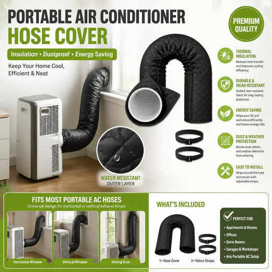 🌀 50% OFF NOW! ⏰ Portable Air Conditioner Hose Cover – Insulated & dust-proof – Reduces condensation, easy to install – fits most hoses, keeps your space cooler ❄️✨