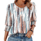👚 50% OFF NOW! ☀️ Blouses for Women – Dressy Casual 3/4 Length Sleeve Tops with Smocked Cuffs – Flowy, elegant & perfect for work, brunch or summer outings 🌼