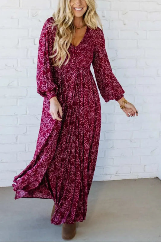 🌺 50% OFF NOW! ✨ Women’s Floral Rayon Smocked-Waist Lined Maxi Dress – Flattering Fit, Lightweight Fabric & Elegant Boho Style 💃