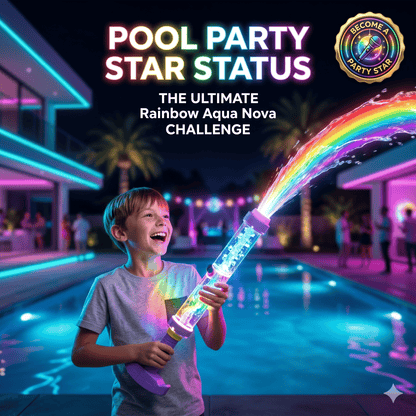 🌈 BUY 2 GET 1 FREE! 💦 Bright Rainbow LED Water Pistol – Summer fun that bursts into life as if by magic! – Light-up, rechargeable & perfect for pool, beach or backyard battles 🎉