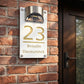 🎄 Save 50%! 🏠 Personalized Solar Door Plaque – Custom LED house number sign ✨