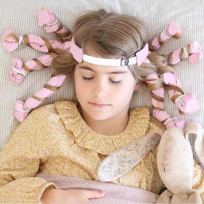 💇‍♀️ BUY 3 GET 1 FREE! ✨ Sleep-in Hairband Heat-Free Curling Tongs – Effortless Waves, Overnight Styling & Damage-Free 🌙