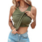 👚 50% OFF NOW! 💖 Ribbed Stretchy Tank Top with Shelf Bra – Last Day Special Price £9.99!! – Built-in support, smoothing fit & no-slip straps – perfect for layering or workouts 💪