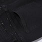 👖 HOT SALE 60% OFF! ✨ Rhinestone Embellished Slim-Fit Black Denim Jeans - Stretch Comfort with Sparkling Waistband for a Dazzling Look 💎🖤