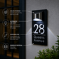 🎄 Save 50%! 🏠 Personalized Solar Door Plaque – Custom LED house number sign ✨