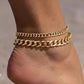 ⭐ 50% OFF NOW! 💦 Dainty Layered Waterproof Anklet – Delicate chains, waterproof & tarnish-free – Perfect for beach, pool & daily wear ✨