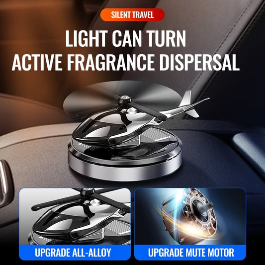 🚁 50% OFF NOW! ⚡ Metal Solar Helicopter Air Freshener – Solar powered rotation & stylish decor – Fresh scent diffuser, perfect for car dashboard or desk – eco-friendly and fun 🌿