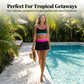 👙 60% OFF NOW! 🌈 Color Block Patchwork Nylon Sporty 3-Piece Bikini Set – High Waisted, Tummy Control & Perfect for Beach Days 🏖️