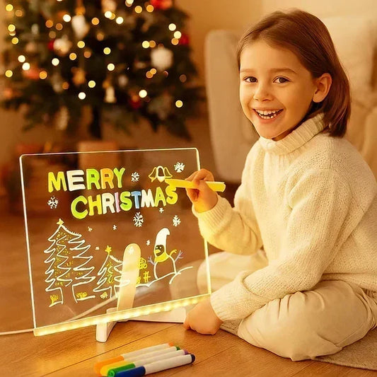 🎨 50% OFF NOW! ✨ LED Note Board – Includes 7 colour pens, bright display & reusable – Perfect for messages, reminders & creative fun 🖍️
