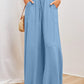 👖 50% OFF NOW! 🔥 Solid-Color Wide-Leg High-Waisted Pants – Flowy, flattering & perfect for summer – breezy and versatile ✨