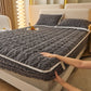 🛏️ 50% OFF! 🎁 WARM FITTED BED SHEET - Brushed Flannel & Deep Pocket, Non-Slip Corners for All-Season Comfort ❄️🛌