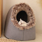 🛏️ 50% OFF HOT SALE! ✨ Pet Cozy Warm Cave Bed - Ultra-Soft Plush Igloo Design with Breathable Warmth for Cats & Small Dogs 🐾💤