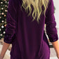✨60% OFF! ✨ Sequin Smocked Fake Two-Piece Top - Stretchy Glitter Fabric with Adjustable Drawstring for Holiday Parties 💃🎄