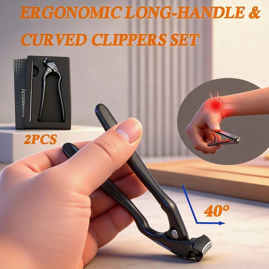 ✂️ 50% OFF NOW! 🎉 Black Curved Nail Clipper – Ergonomic & senior-friendly – Sharp curved blades, perfect for thick nails – easy grip and safe use 🖤✨
