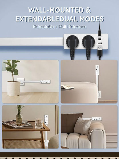 🔌 50% OFF NOW! 🇬🇧 R2R UK Plug Adjustable Outlet Extender – 180° Rotating Plugs, 4 AC Outlets & 3 USB Ports, Extendable Design 🛋️