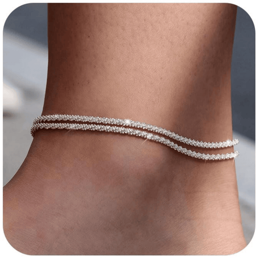 💐 BUY 1 GET 1 FREE! 💕 Anklet for Your Loved One – Romantic Gift to Share – Delicate, adjustable & perfect for couples or matching with a friend 👣