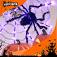 🕷️ 50% OFF NOW! 🎃 Halloween Black Spider Decoration with Light – Glowing eyes, spooky design & easy to hang – Perfect for haunted house & yard decor 🌙