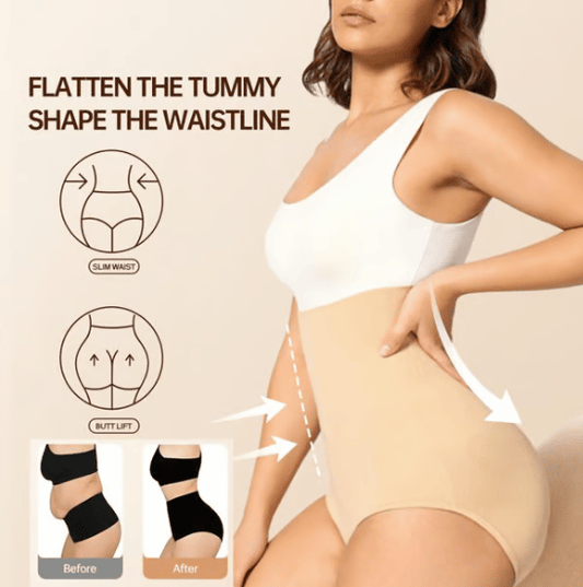 🩲 BUY 1 GET 1 FREE! ✨ High Waist Tummy Control Shapewear Panties - Seamless & Breathable for Invisible Sculpting & All-Day Comfort 🌸✨