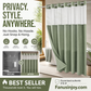 🚿 50% OFF NOW! 🛁 Waffle Pattern Shower Curtain – Waterproof, easy install & privacy protection – Adds texture & style to your bathroom ✨