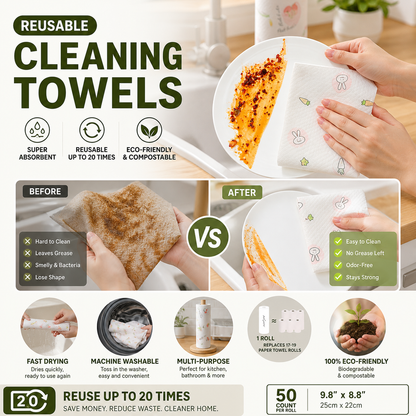 ♻️ 50% OFF! 🧻 Reusable Wipes – Washable, durable & eco-friendly ✨