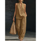 👗 50% OFF NOW! 🌊 Boho Linen Two Piece Set – Halter neck top & wide leg pants – Perfect for beach, vacation or brunch – lightweight & breathable 🌸