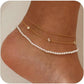 ⭐ 50% OFF NOW! 💦 Dainty Layered Waterproof Anklet – Delicate chains, waterproof & tarnish-free – Perfect for beach, pool & daily wear ✨