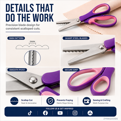 ✂️ Save 50%! 🧵 Pinking Shears – Serrated blades & versatile for crafts ✨