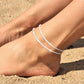 ⭐ 50% OFF NOW! 💦 Dainty Layered Waterproof Anklet – Delicate chains, waterproof & tarnish-free – Perfect for beach, pool & daily wear ✨