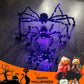 🕷️ 50% OFF NOW! 🎃 Halloween Black Spider Decoration with Light – Glowing eyes, spooky design & easy to hang – Perfect for haunted house & yard decor 🌙