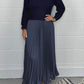 👗 60% OFF NOW! ✨ Women's Solid Color Long Sleeve Dress - Elegant Pleated Hem for Office/Date, Soft Stretch Fabric with Comfortable Fit 🌸📦
