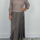 👗 60% OFF NOW! ✨ Women's Solid Color Long Sleeve Dress - Elegant Pleated Hem for Office/Date, Soft Stretch Fabric with Comfortable Fit 🌸📦