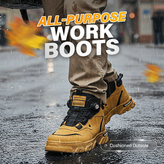👞 65% OFF! 🔄 MEN'S SWIVEL BUCKLE WORK SHOES - Waterproof & Anti-Slip Design, All-Day Comfort with Breathable Technology for Outdoor and Work 🌧️👷‍♂️