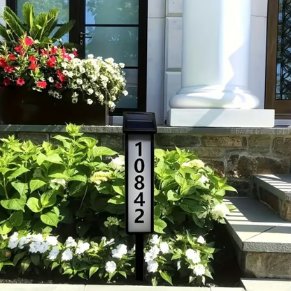 🔢 50% OFF NOW! ✨ Solar Address LED Sign Lighted House Number Plate – Includes 3 sets of numbers (0-9) & 1 set of letters (A-F) – Auto-on at dusk, weatherproof & easy to mount – perfect for driveways or garden entrances 🌙🏡