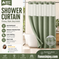 🚿 50% OFF NOW! 🛁 Waffle Pattern Shower Curtain – Waterproof, easy install & privacy protection – Adds texture & style to your bathroom ✨