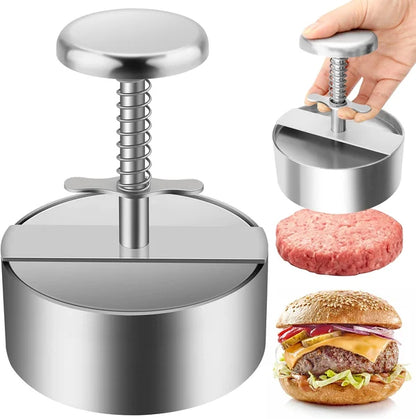 🍔 Save 50%! 🔪 Manual Meat Press – 304 steel, non-stick & dishwasher-safe ✨