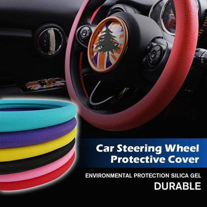 🚗 Save 50%! 🛞 Silicone Steering Wheel Cover – Soft grip, tool‑free & quick install ✨