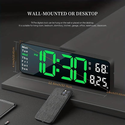 🕐 50% OFF NOW! 🌡️ 16" Large Digital Clock with Temperature & Date – Auto DST, night light & auto brightness – Perfect for home, office & seniors – Clear display always 🌙