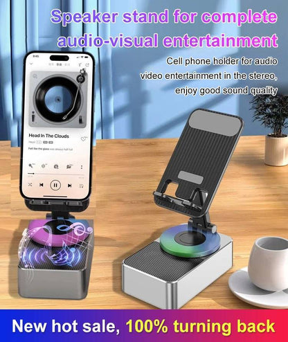 📱 50% OFF NOW! 🔥 Bluetooth Audio Power Phone Holder – For phones & tablets – Wireless charging, built-in speaker & hands-free calls – perfect for car desk or kitchen 🎵