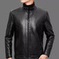 🧥 60% OFF NOW! ✨ Men’s Warm Plush Lining Leather Jacket - Windproof Genuine Leather with Thermal Insulation for Extreme Cold ❄️🛡️