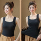👚 50% OFF NOW! 🔥 Women‘s U Neck Thermal Tank Top – Built-In Bra, Seamless & Comfortable for Layering & Sports 🏃‍♀️
